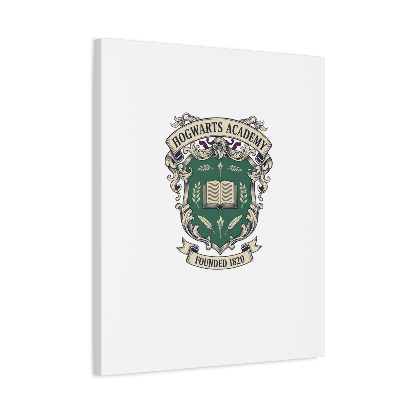 Hogwarts Ivy-Style Emblem Canvas | vintage club logo, old money crest