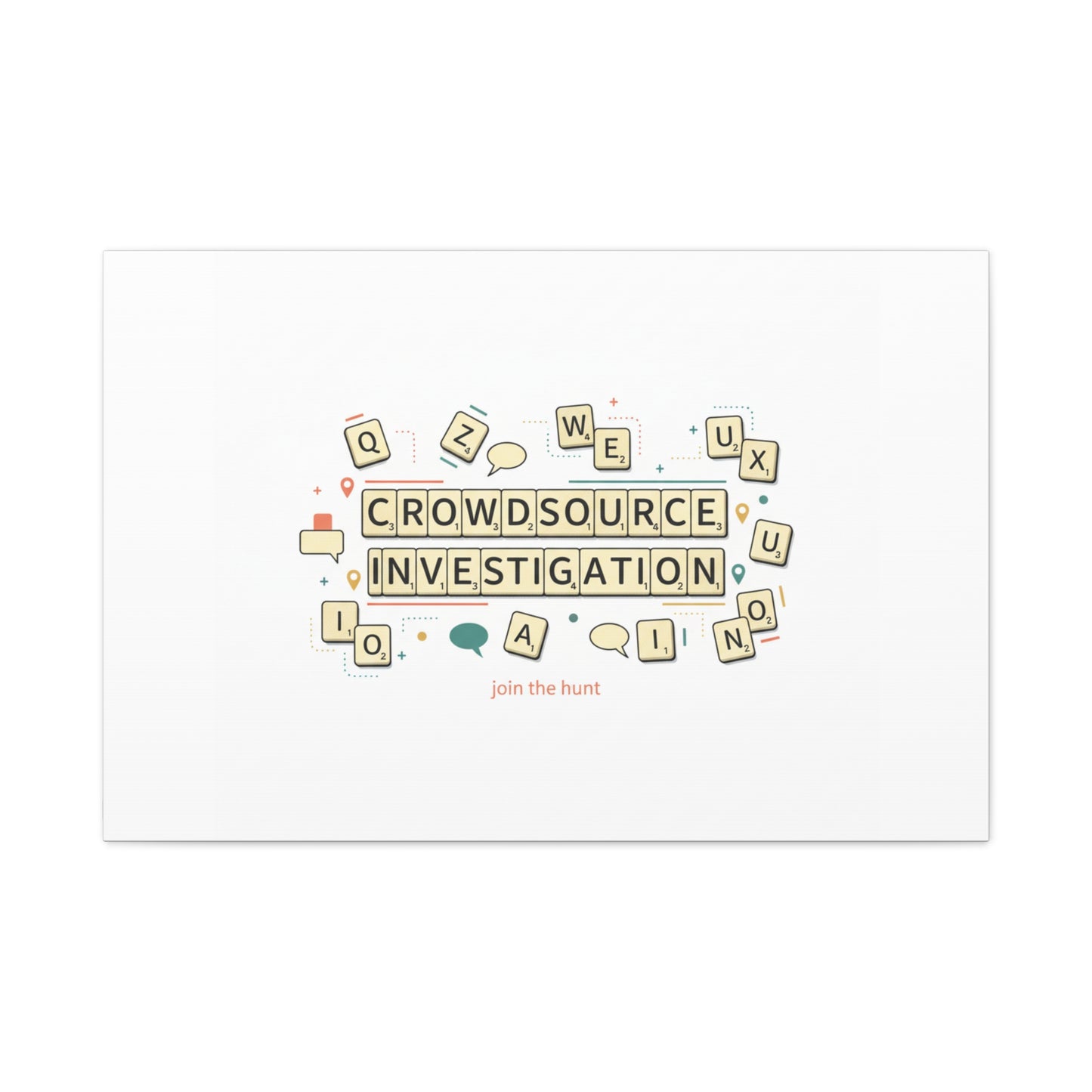 Crowdsource Investigation Canvas | Pixel Art, Gaming UI Wall Art