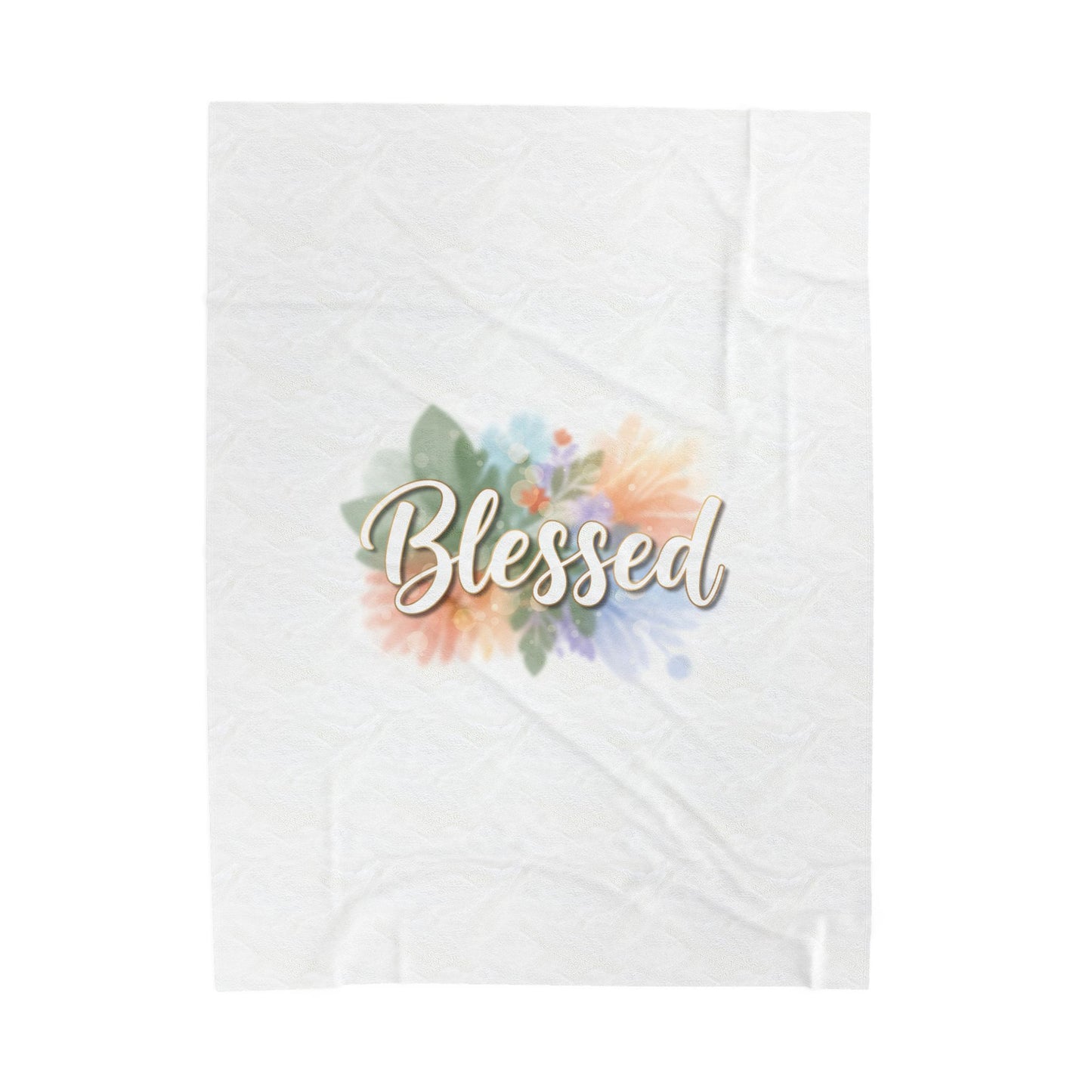 Blessed floral script Blanket