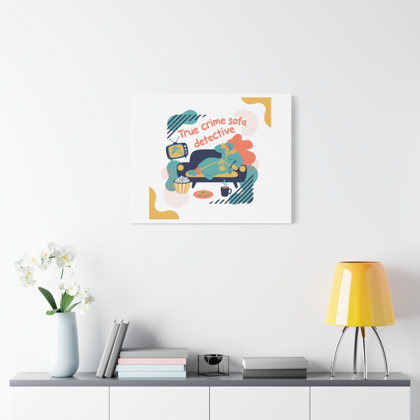 True Crime Sofa Detective Canvas