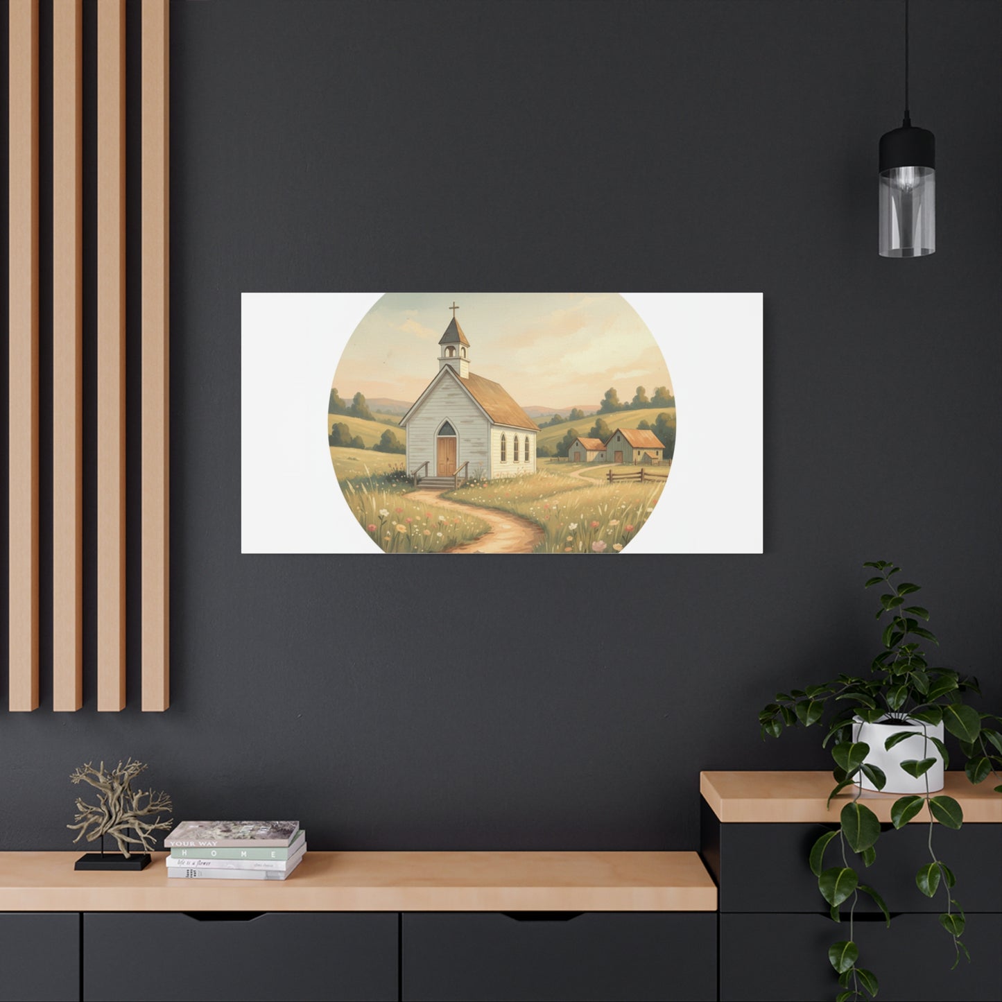 Country Church Matte Canvas, Stretched, 1.25"