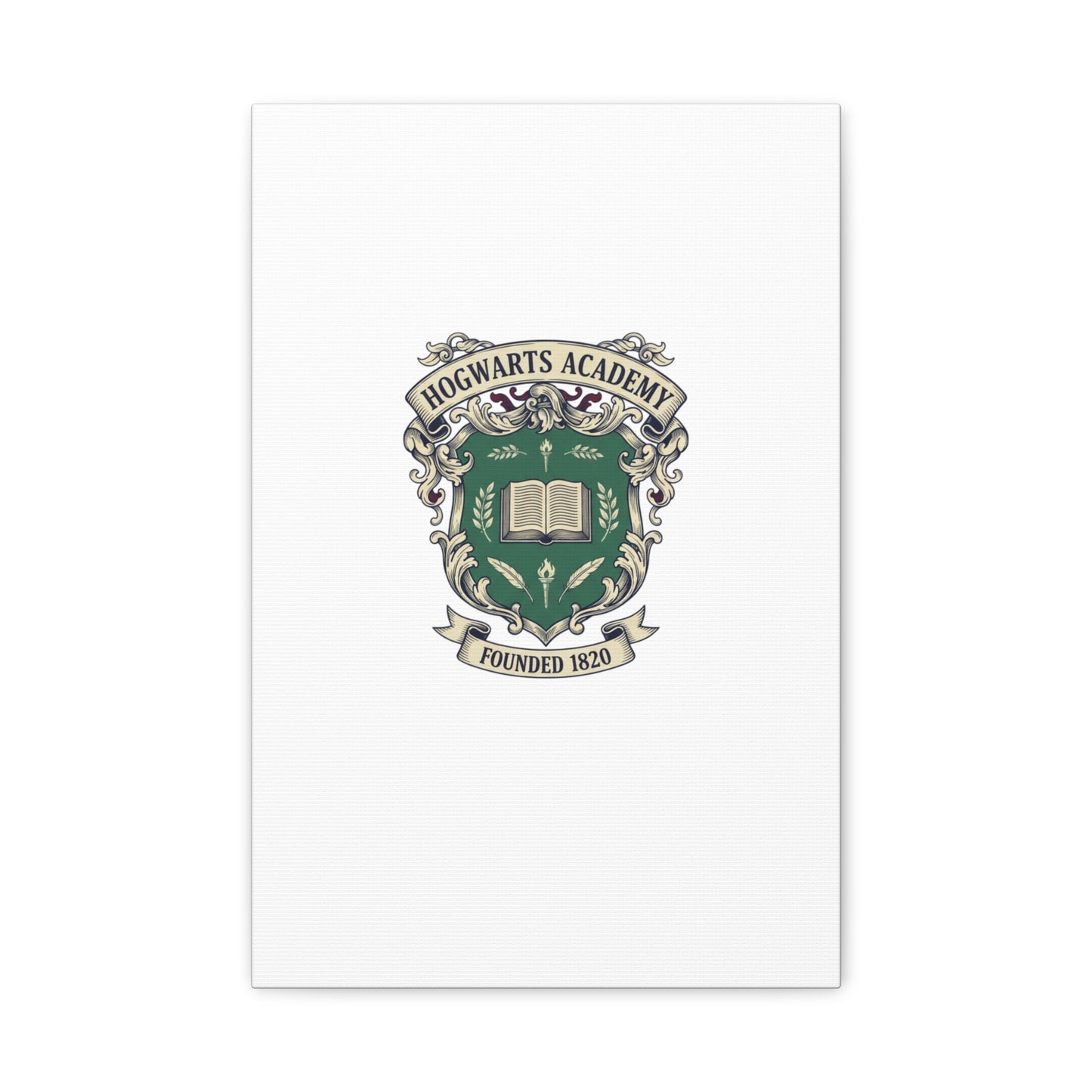 Hogwarts Ivy-Style Emblem Canvas | vintage club logo, old money crest
