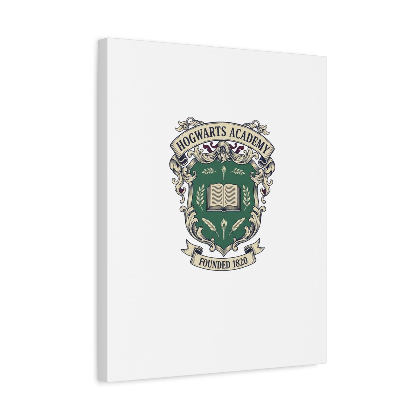 Hogwarts Ivy-Style Emblem Canvas | vintage club logo, old money crest