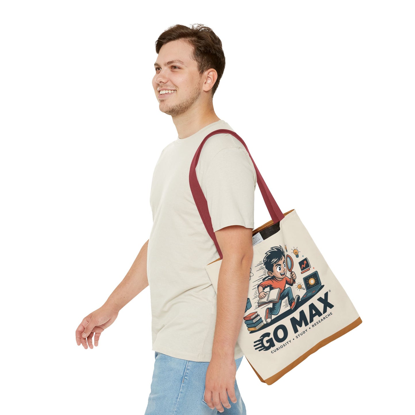 Go Max Study Tote Bag — Curiosity, Research & Learning Canvas Tote