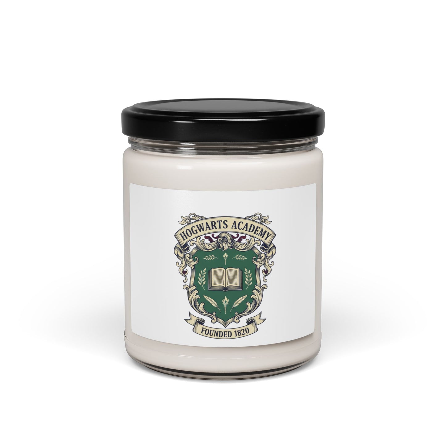 Hogwarts Ivy-Style Crest Candle | Soy Jar Candle, Collegiate Club Emblem