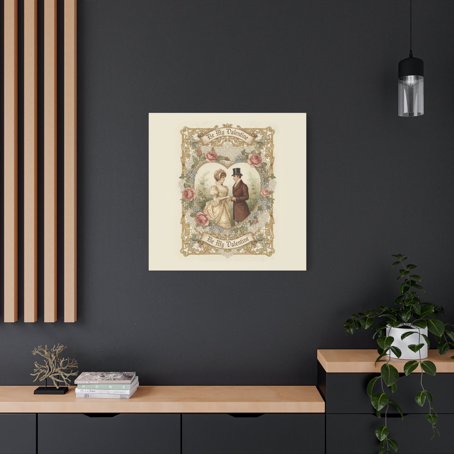 Victorian Valentine Print Canvas | Retro Americana, Vintage Romance