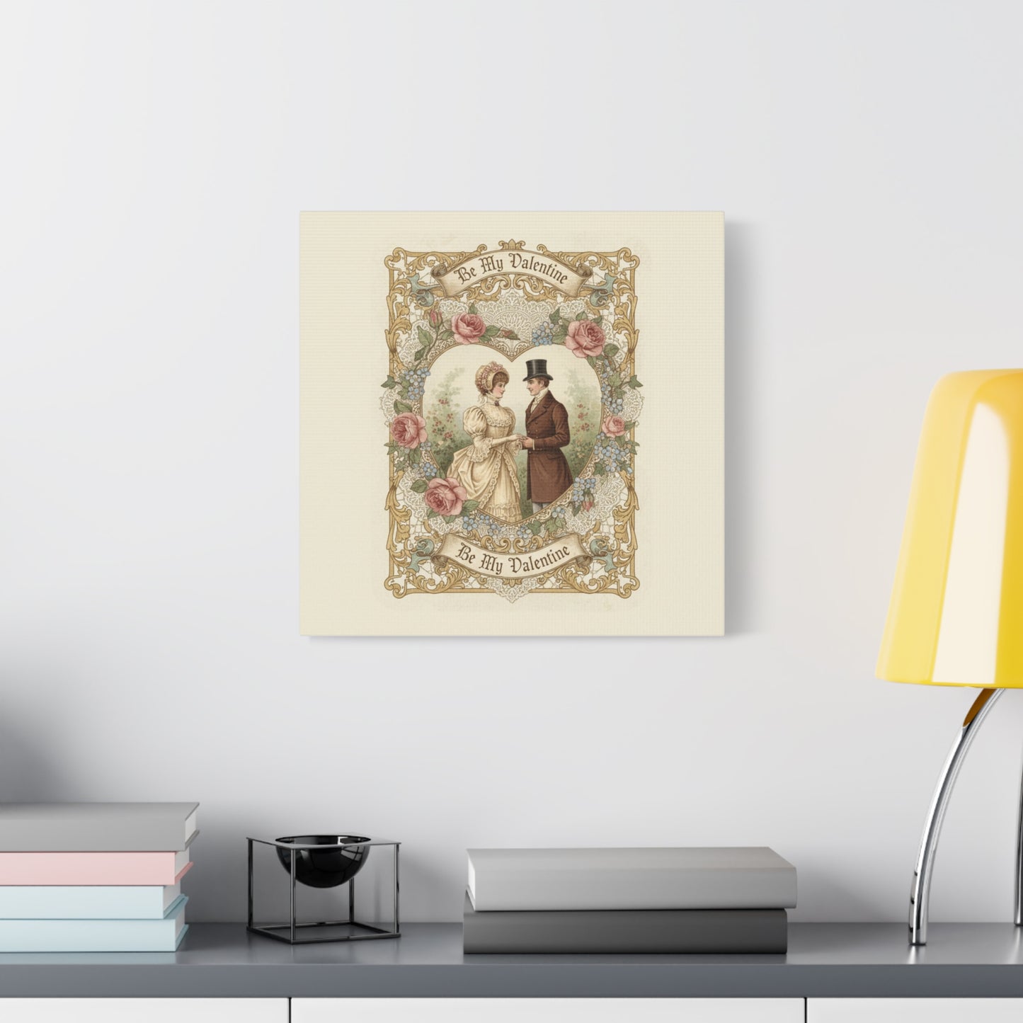 Victorian Valentine Print Canvas | Retro Americana, Vintage Romance