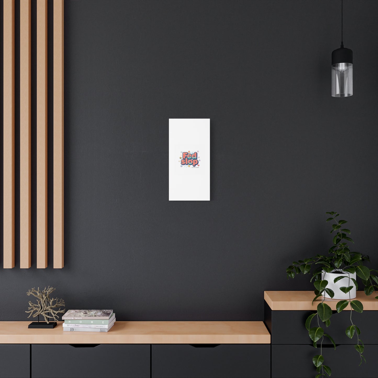 Fed Slop Canvas, Stretched Matte Print | Gen-Z Slang, Meme Text