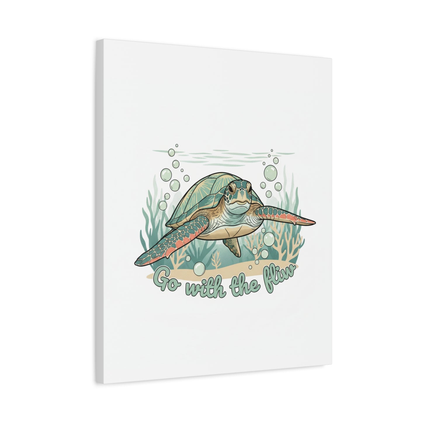 Go with the Flow Turtle Canvas
