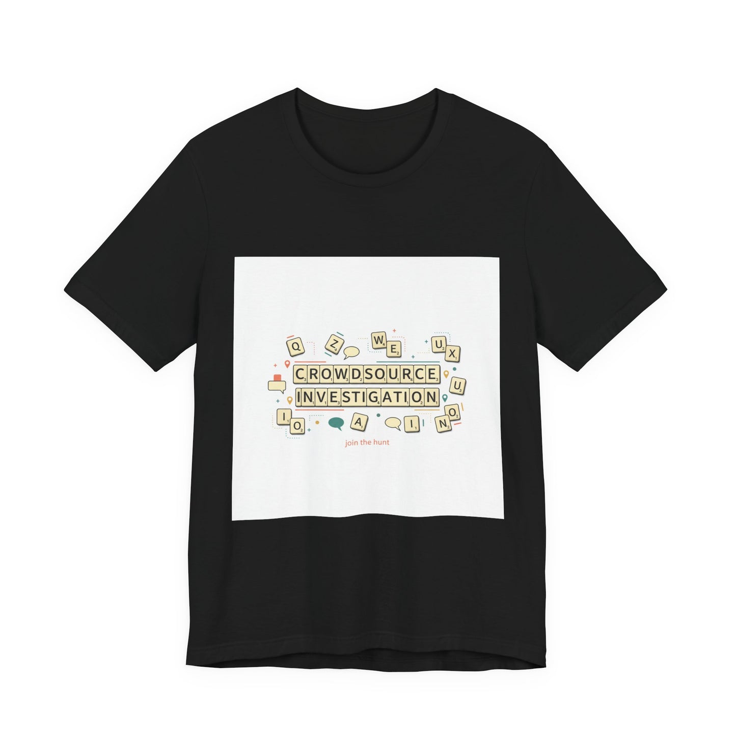Crowdsource Investigation Tee | pixel art gamer shirt, indie RPG meme