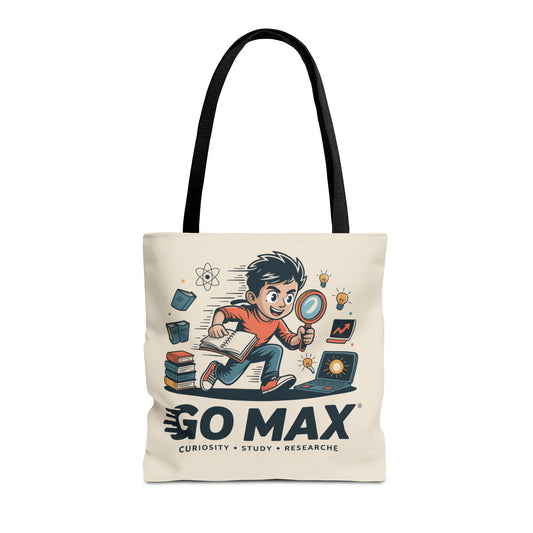 Go Max Study Tote Bag — Curiosity, Research & Learning Canvas Tote