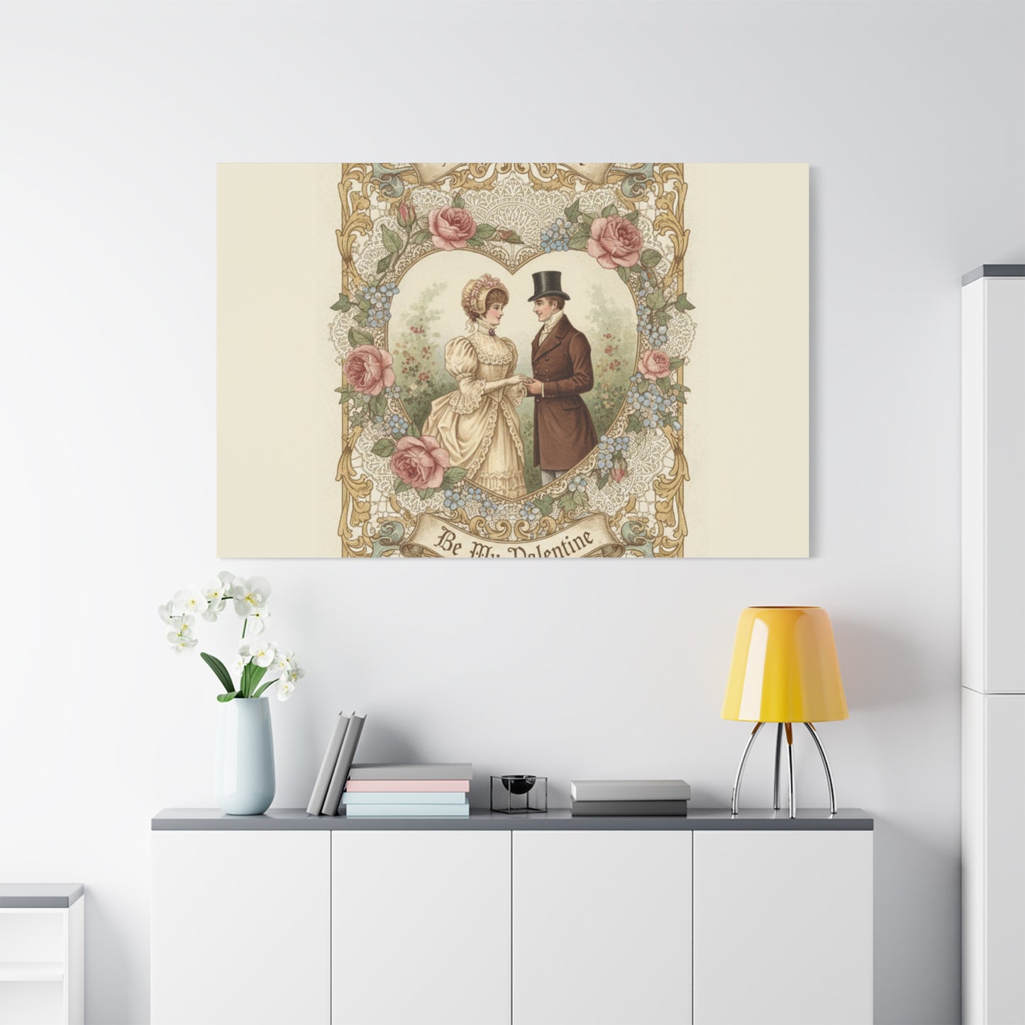 Victorian Valentine Print Canvas | Retro Americana, Vintage Romance