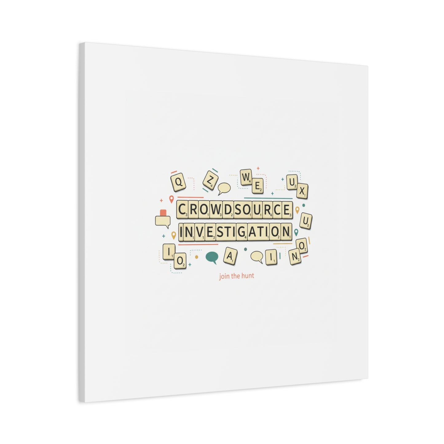 Crowdsource Investigation Canvas | Pixel Art, Gaming UI Wall Art