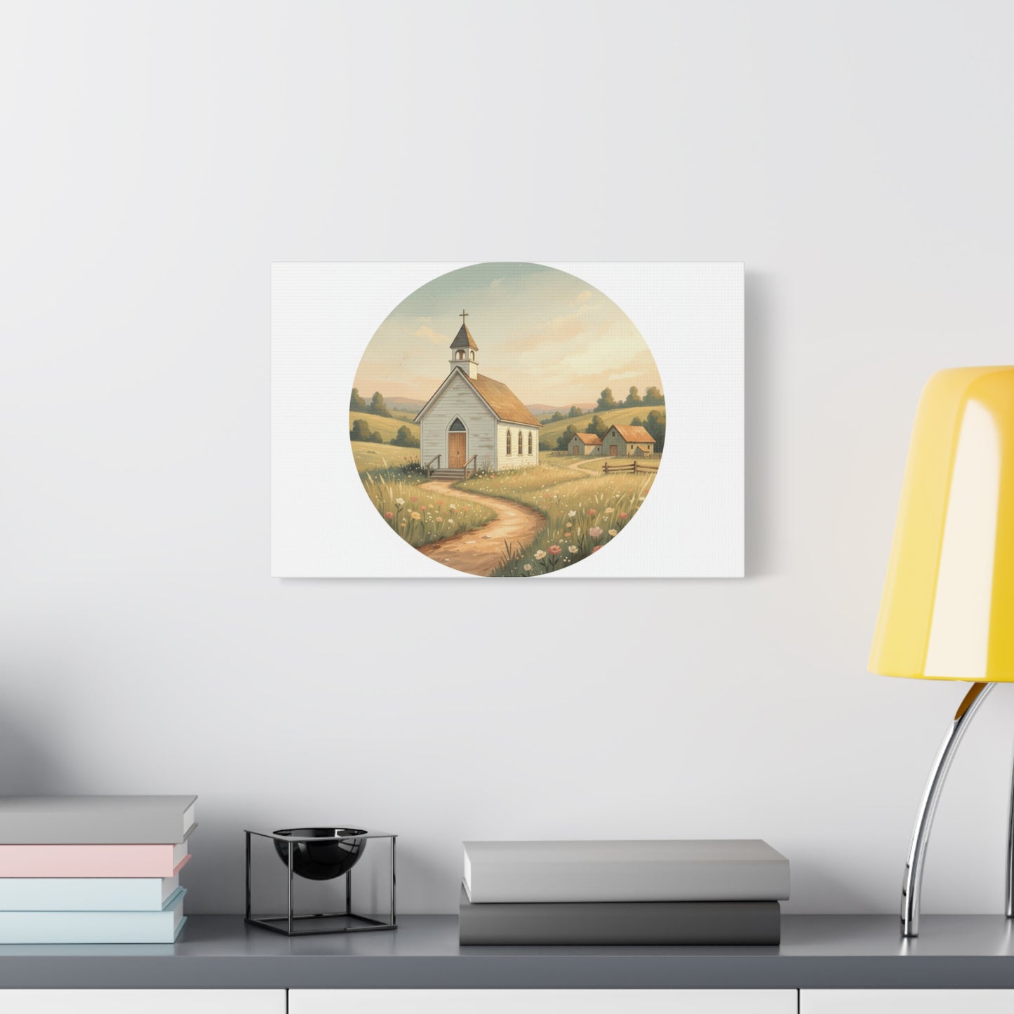 Country Church Matte Canvas, Stretched, 1.25"