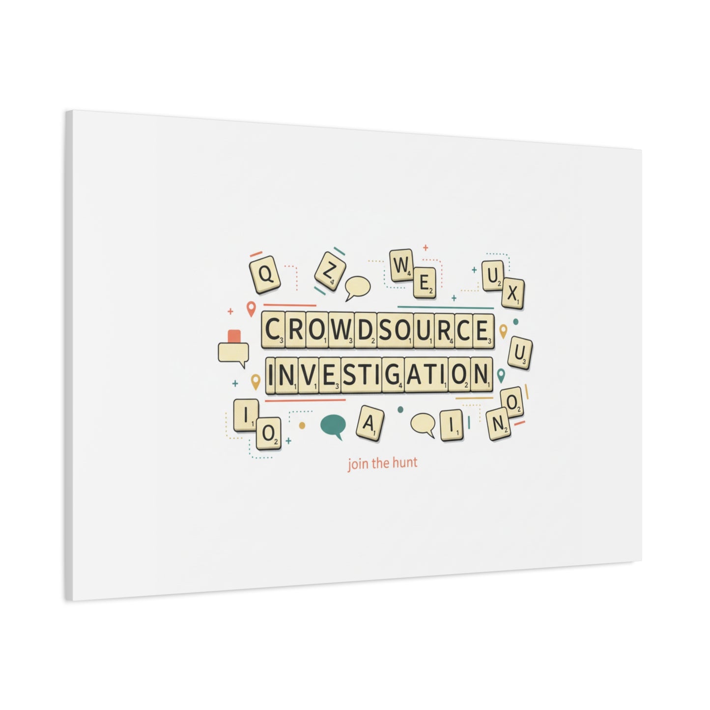 Crowdsource Investigation Canvas | Pixel Art, Gaming UI Wall Art