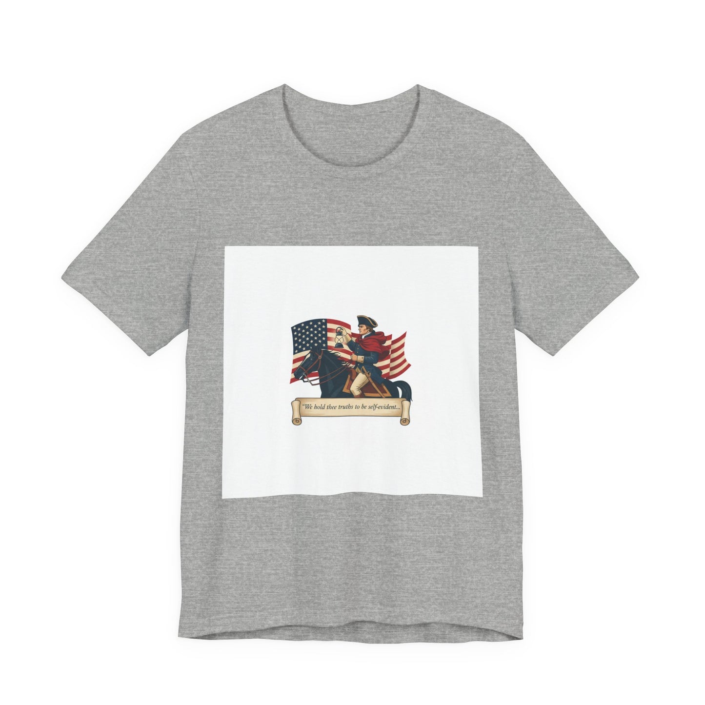Patriotic Rider Tee | vintage Americana emblem, minimal crest, nature symbols