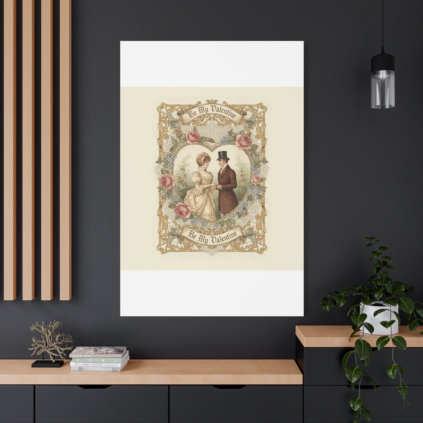 Victorian Valentine Print Canvas | Retro Americana, Vintage Romance
