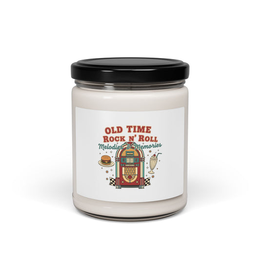Old Time Rock n' Roll Candle, Retro Americana diner neon, vintage jukebox soy