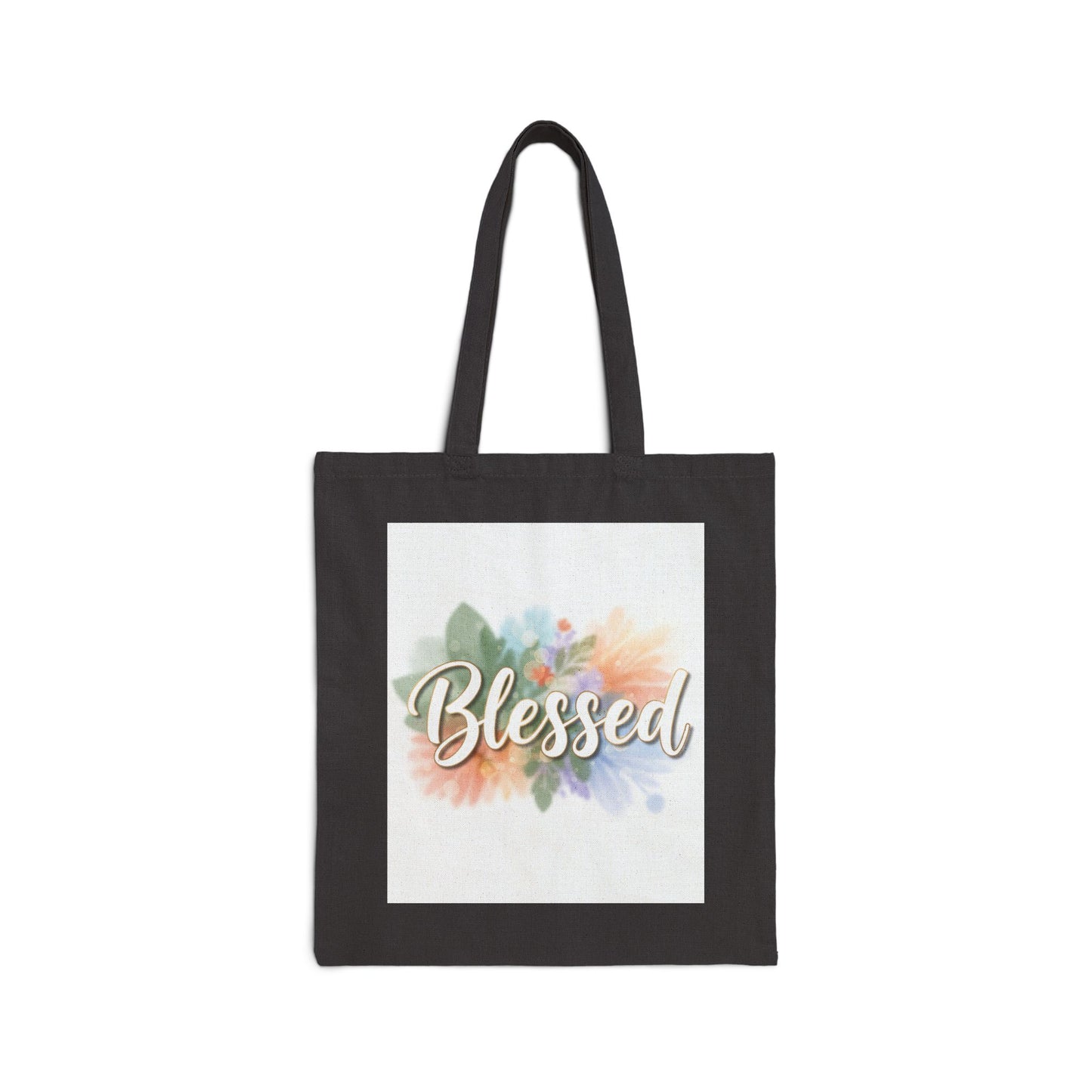 Blessed floral script Tote