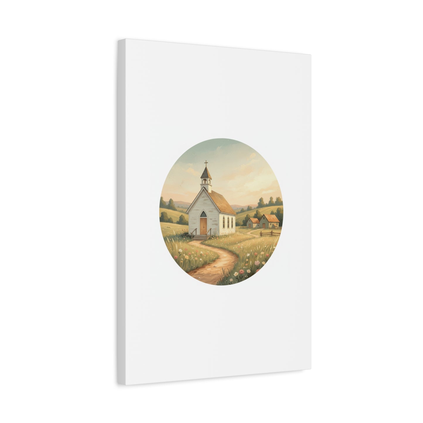 Country Church Matte Canvas, Stretched, 1.25"