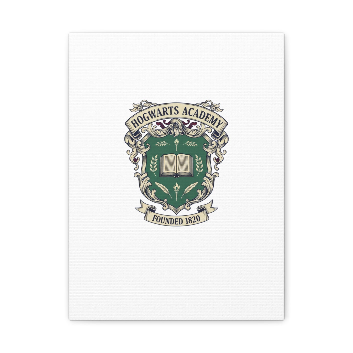 Hogwarts Ivy-Style Emblem Canvas | vintage club logo, old money crest