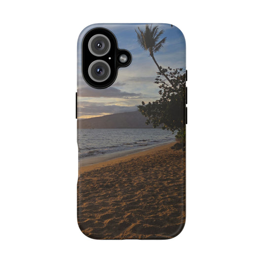 Tropical Beach Phone Case — Sunset Palm Shore Tough Case