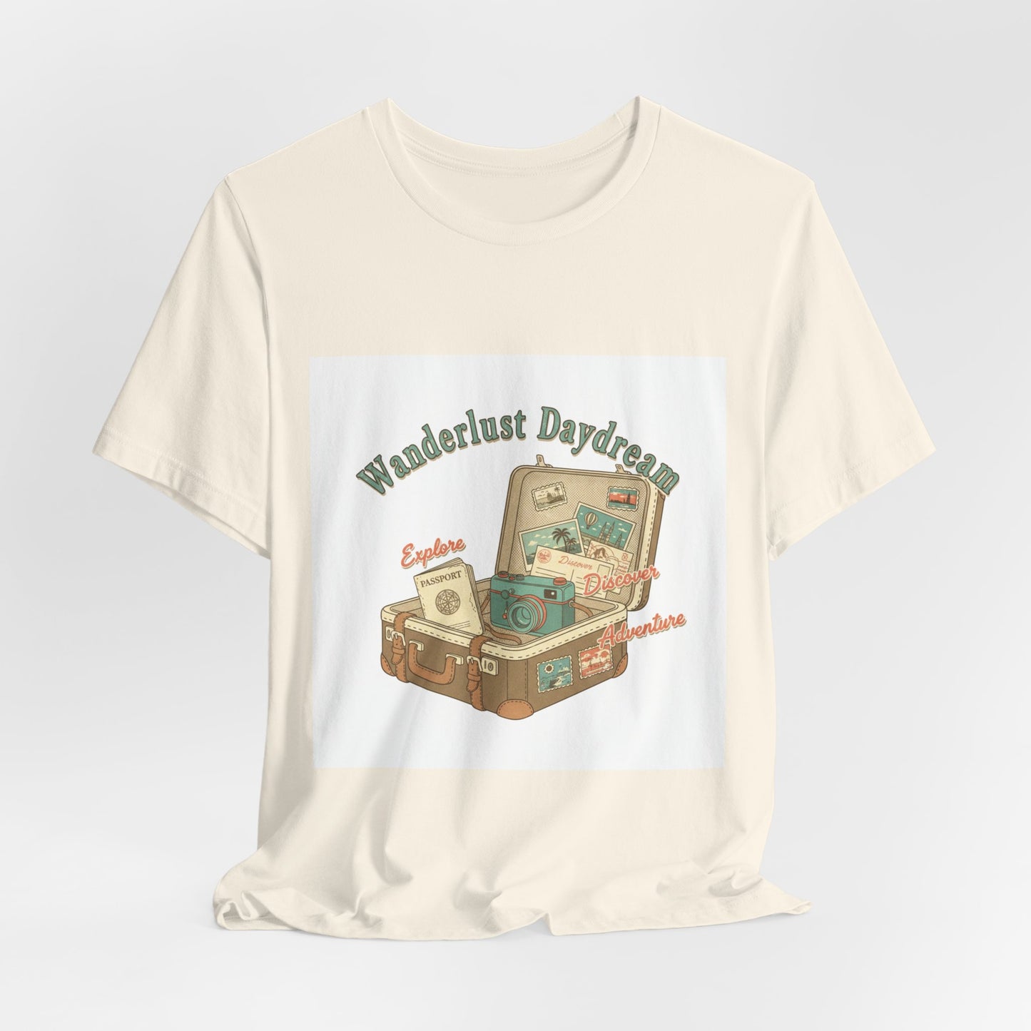 Wanderlust Daydreams Tee | retro travel stamp, postcard vintage tee