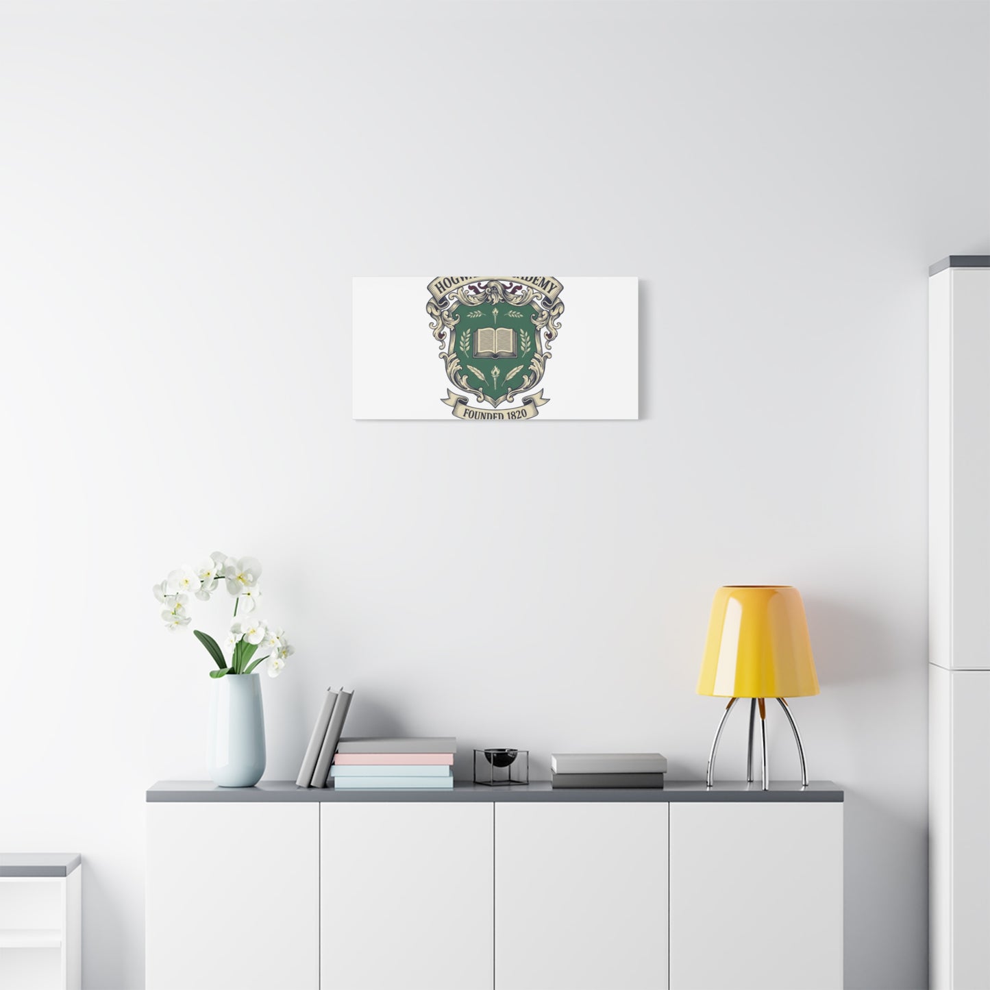Hogwarts Ivy-Style Emblem Canvas | vintage club logo, old money crest