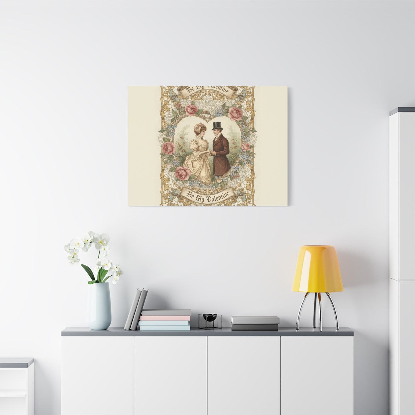 Victorian Valentine Print Canvas | Retro Americana, Vintage Romance