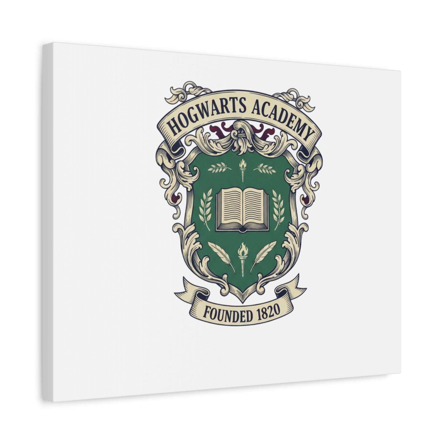 Hogwarts Ivy-Style Emblem Canvas | vintage club logo, old money crest