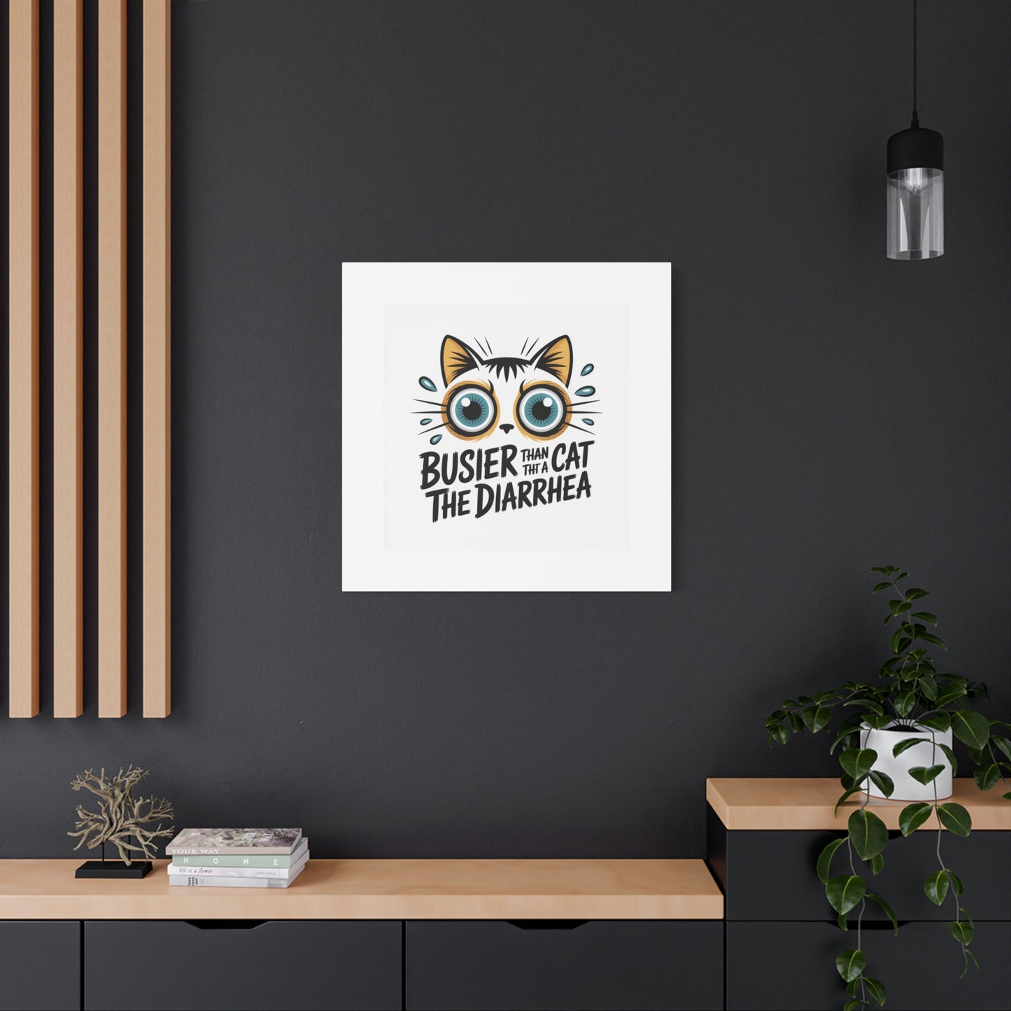 Humorous Cat  Canvas Wall Art