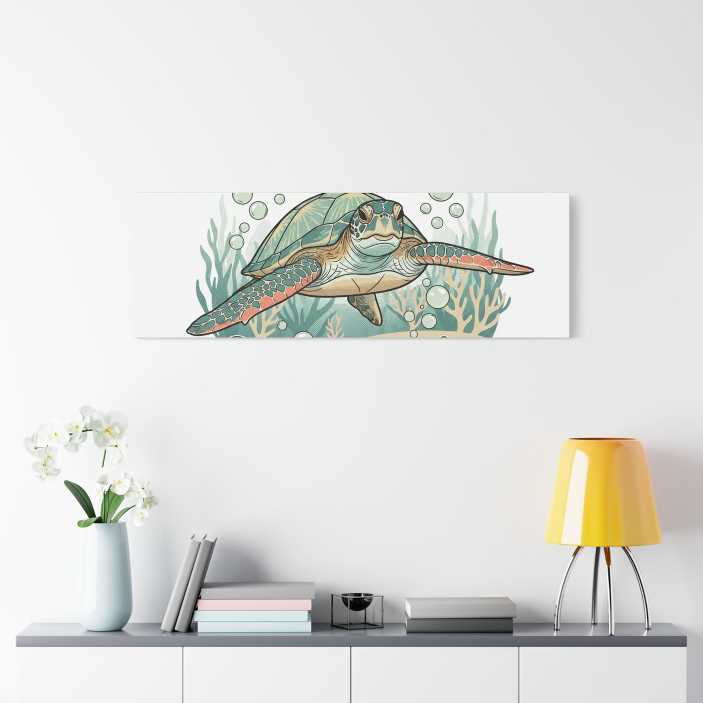 Go with the Flow Turtle Canvas