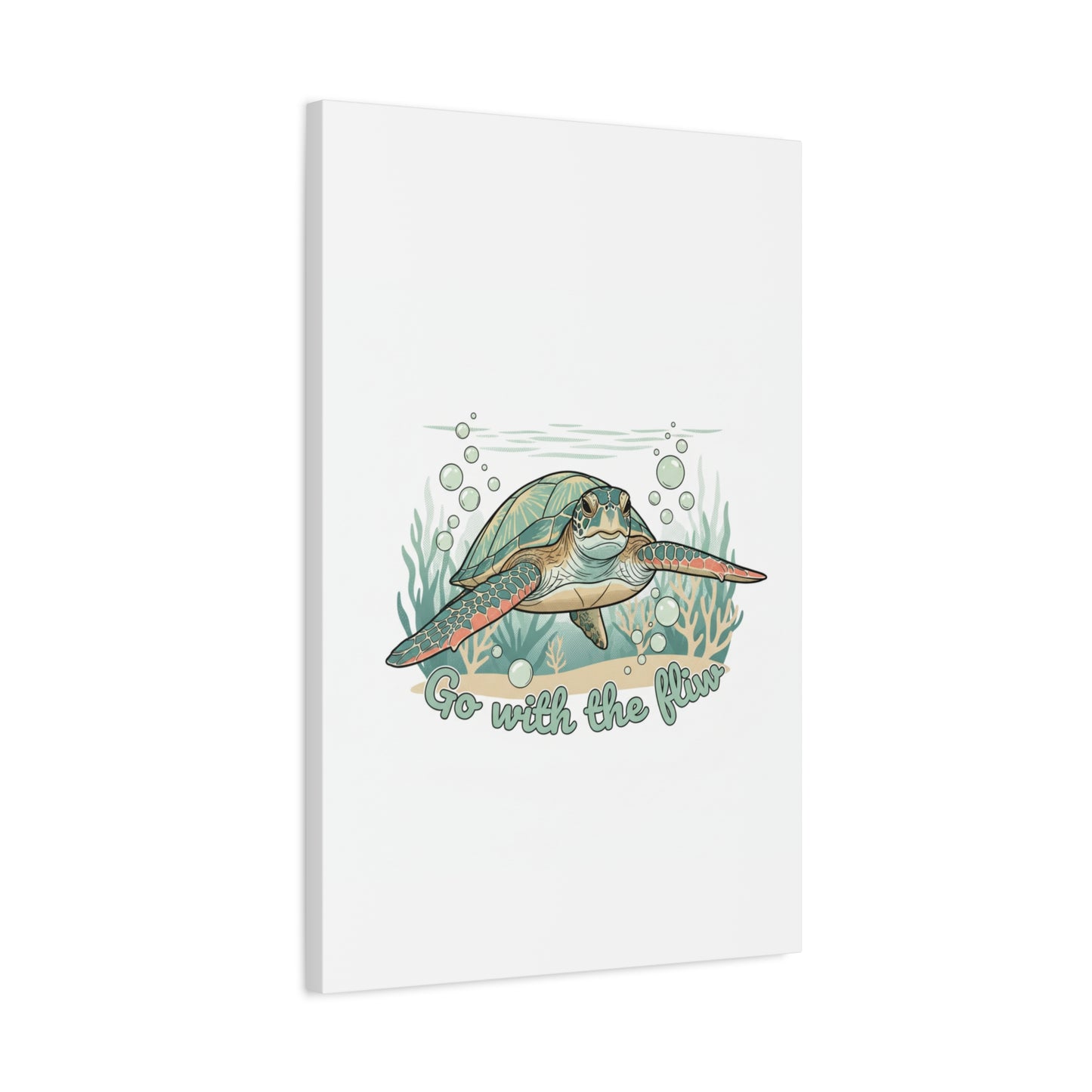Go with the Flow Turtle Canvas