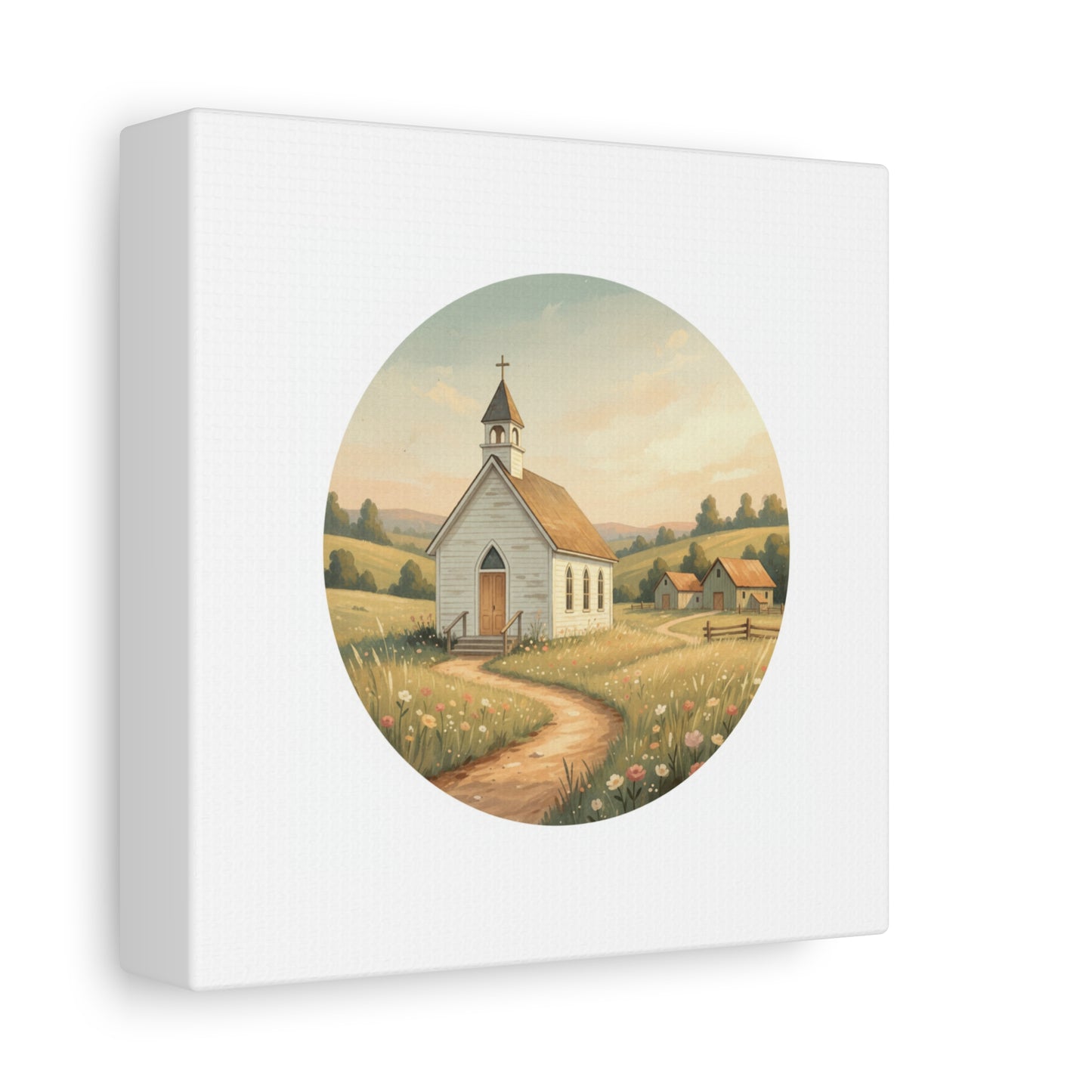 Country Church Matte Canvas, Stretched, 1.25"