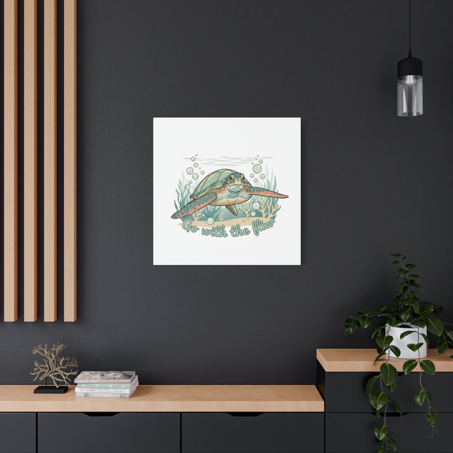 Go with the Flow Turtle Canvas