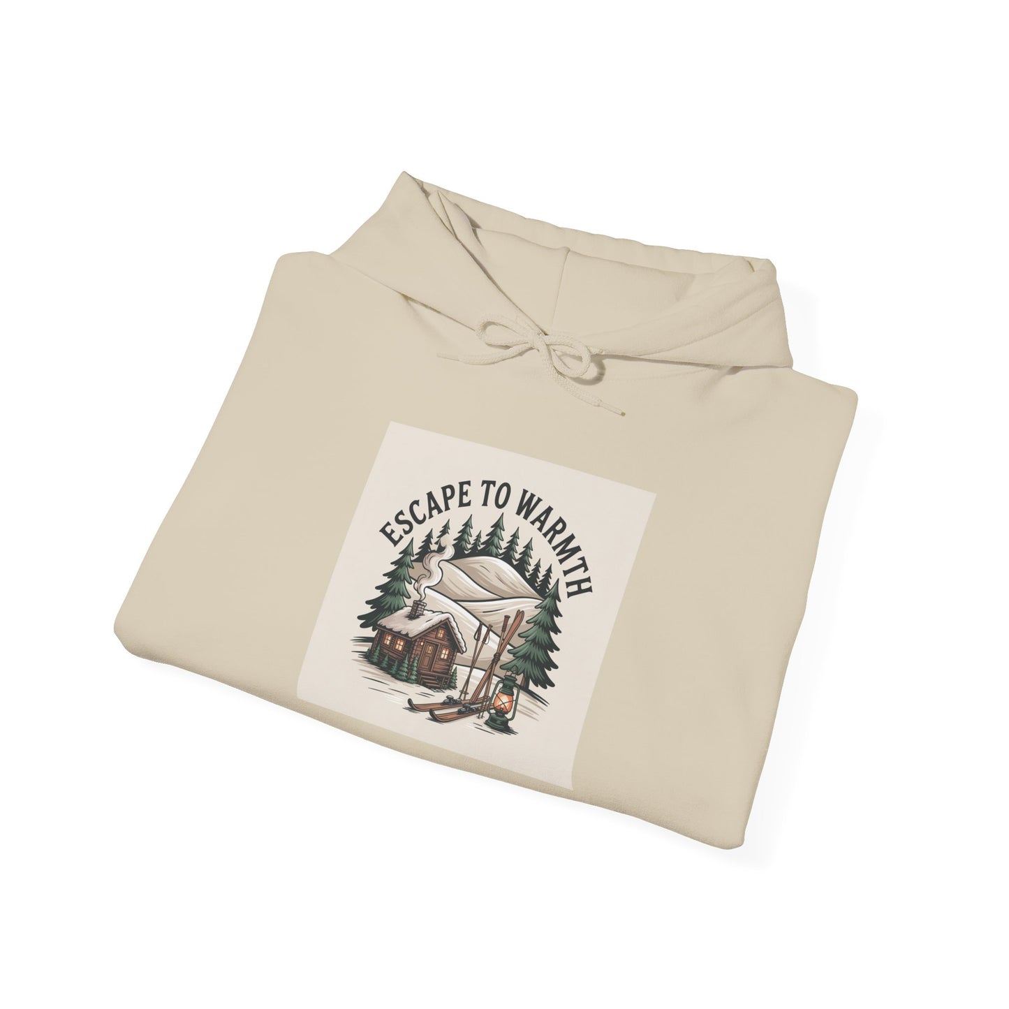 Escape to Warmth Cabin Hoodie | cozy lodge aesthetic, pine tree sweatshirt