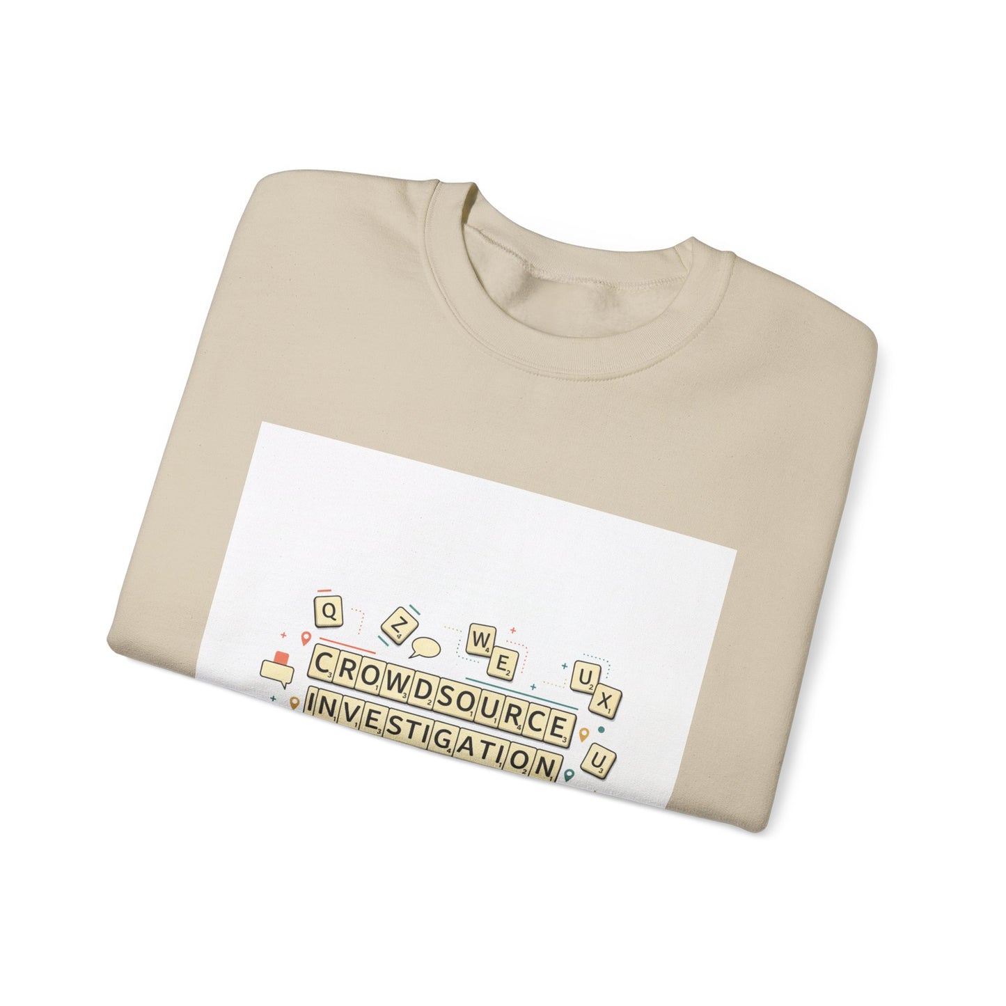 Crowdsource Investigation Crewneck Sweatshirt | pixel art gamer hoodie, indie RPG meme