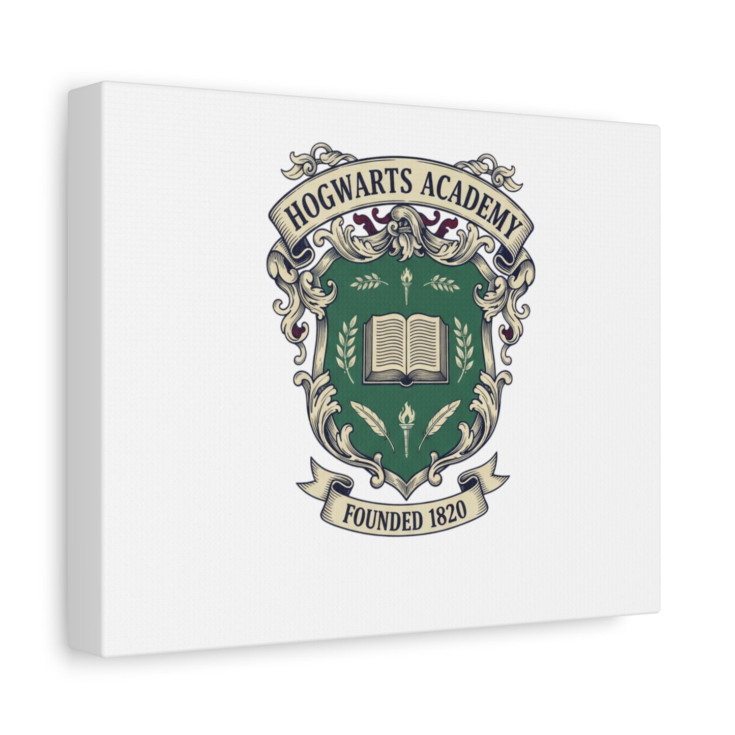 Hogwarts Ivy-Style Emblem Canvas | vintage club logo, old money crest