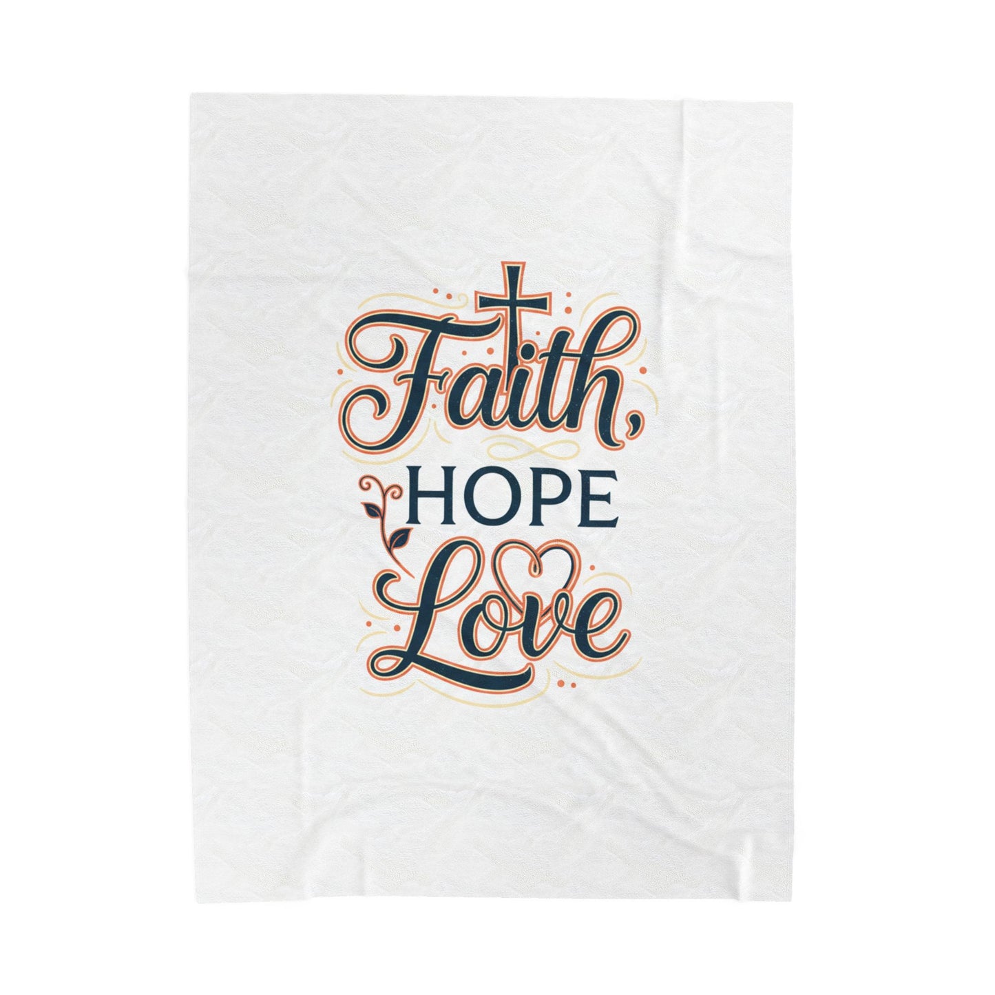 'Faith Hope Love' Velveteen Plush Blanket