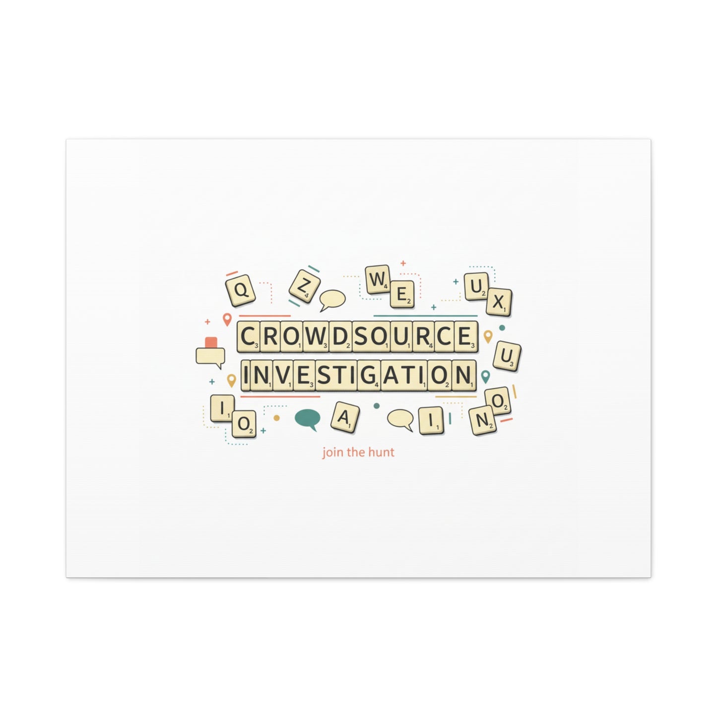 Crowdsource Investigation Canvas | Pixel Art, Gaming UI Wall Art