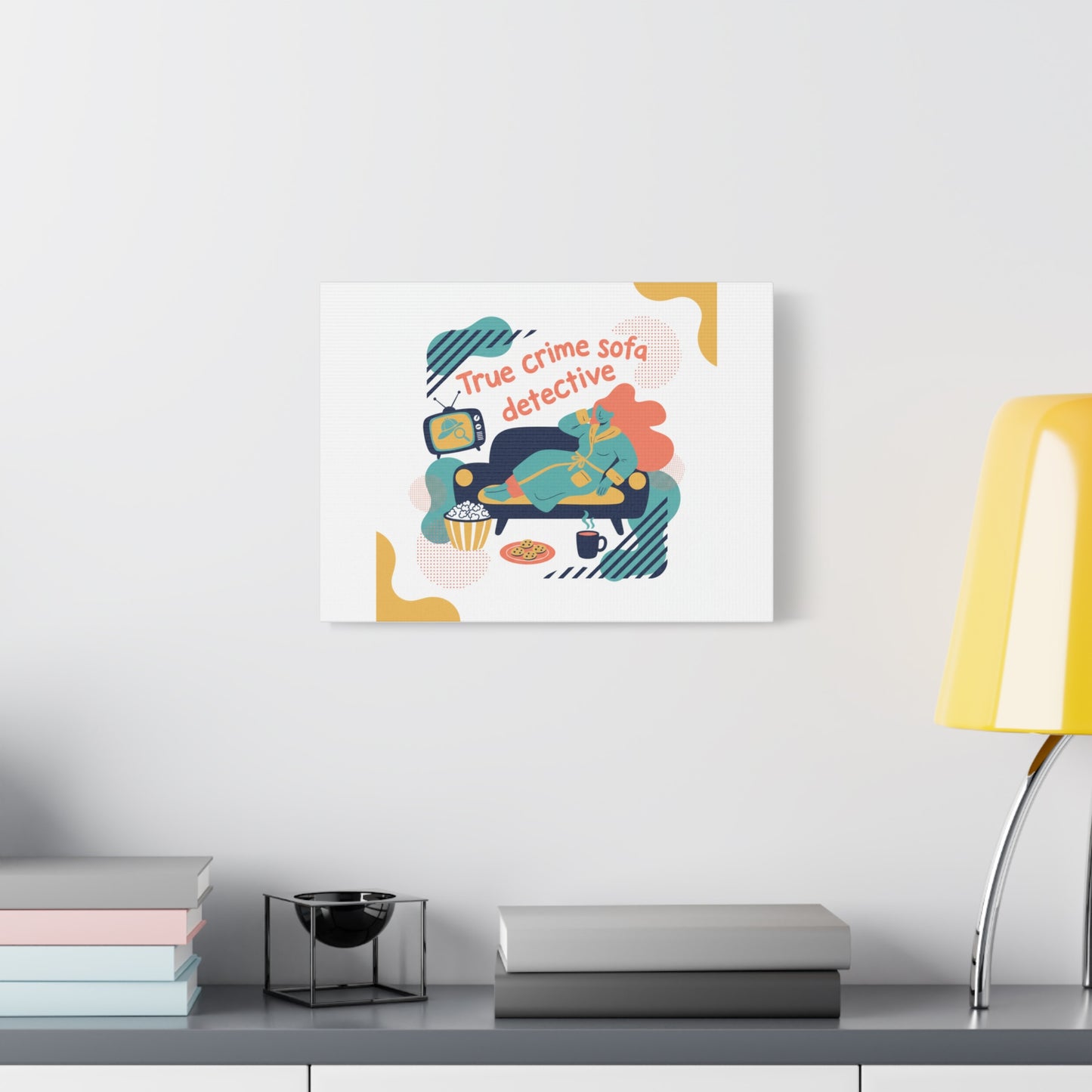 True Crime Sofa Detective Canvas