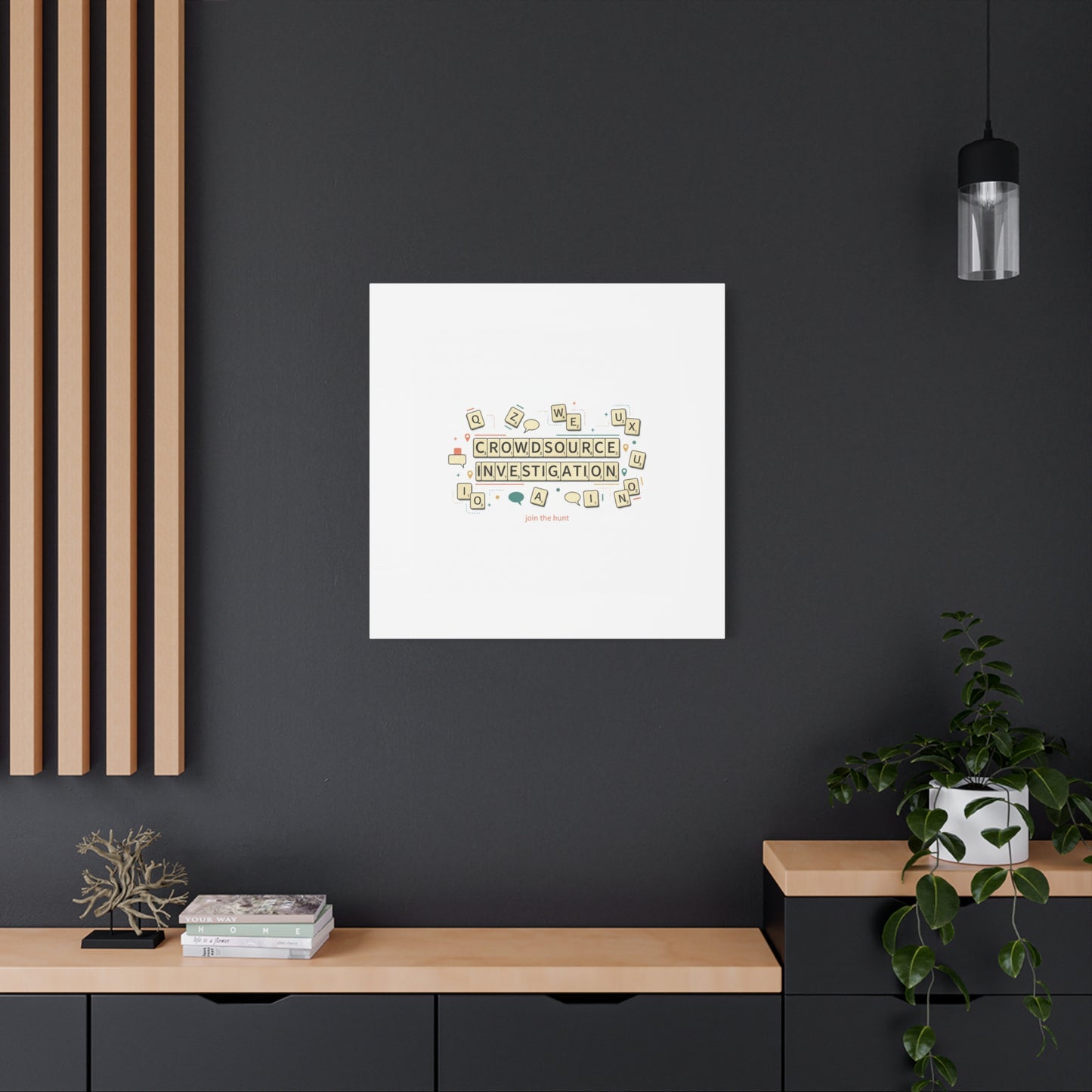 Crowdsource Investigation Canvas | Pixel Art, Gaming UI Wall Art
