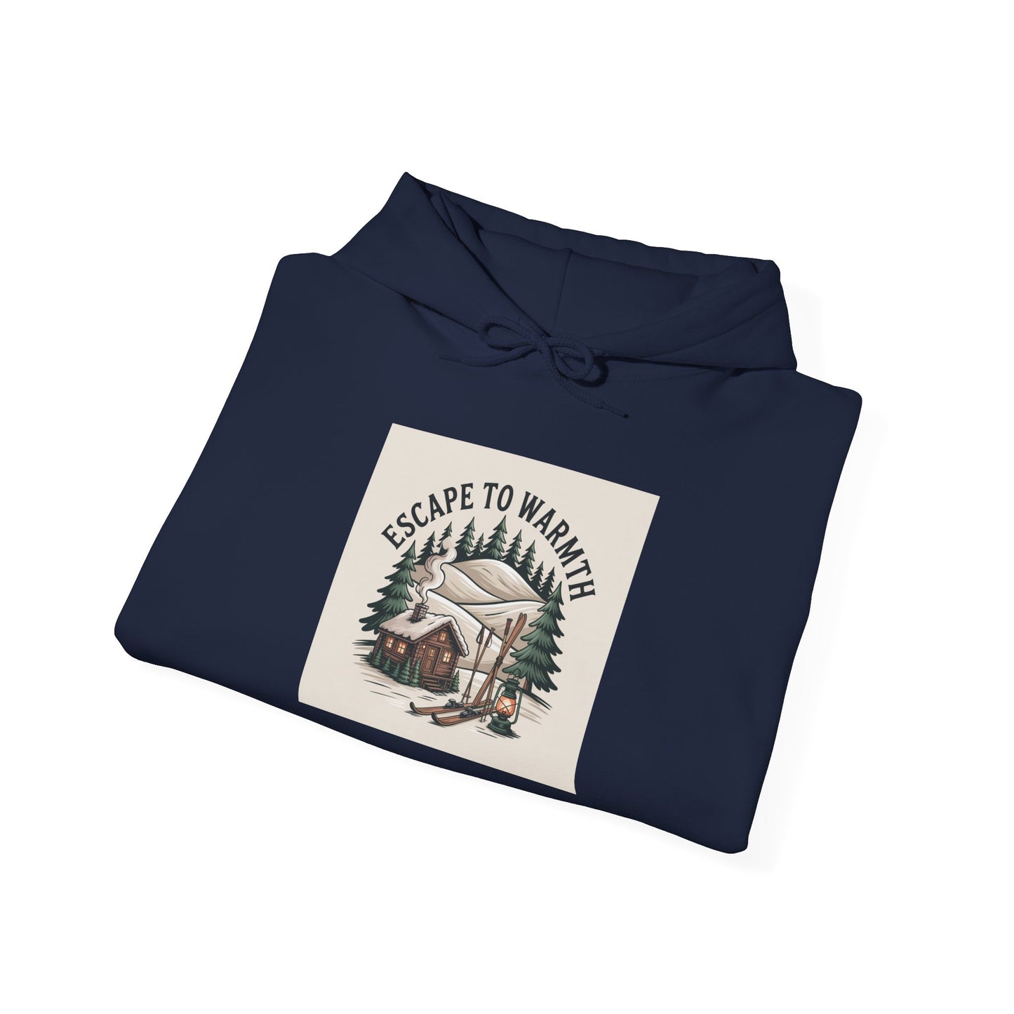 Escape to Warmth Cabin Hoodie | cozy lodge aesthetic, pine tree sweatshirt