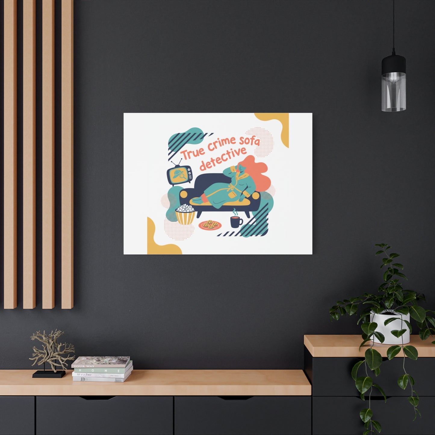 True Crime Sofa Detective Canvas