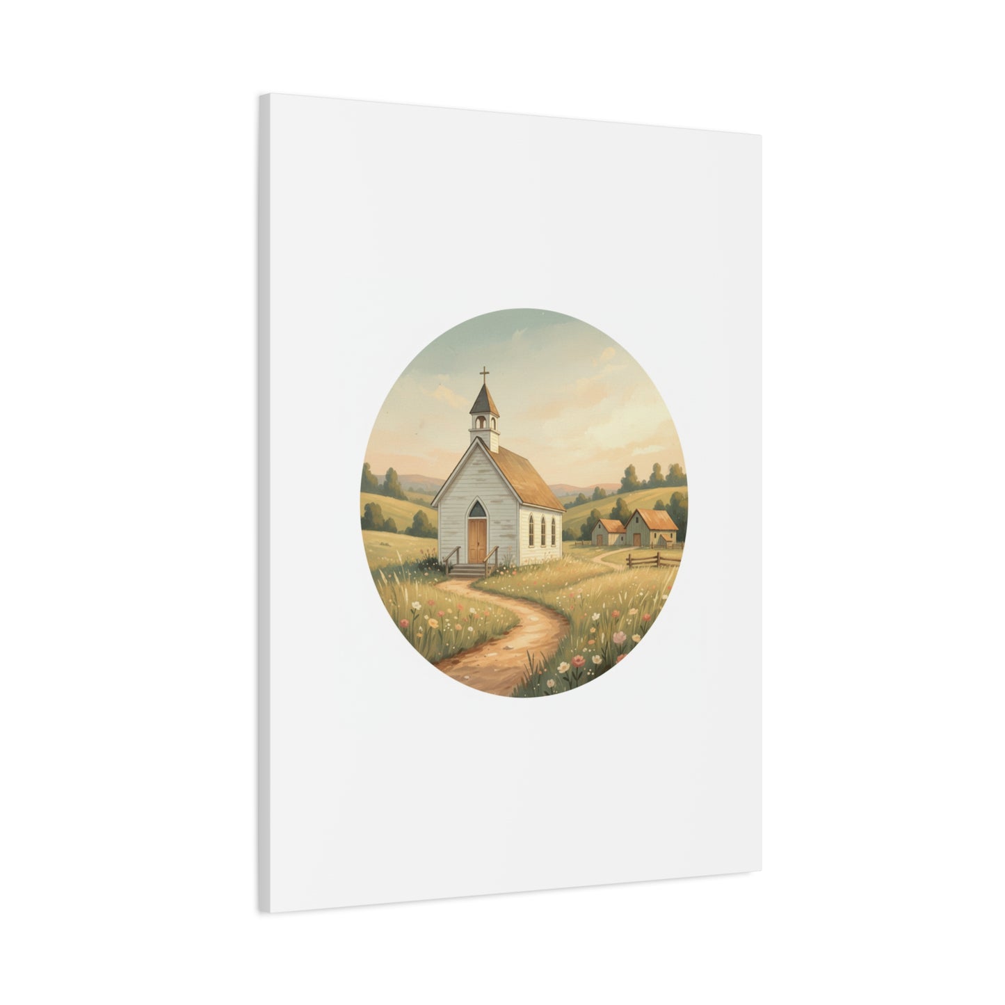 Country Church Matte Canvas, Stretched, 1.25"