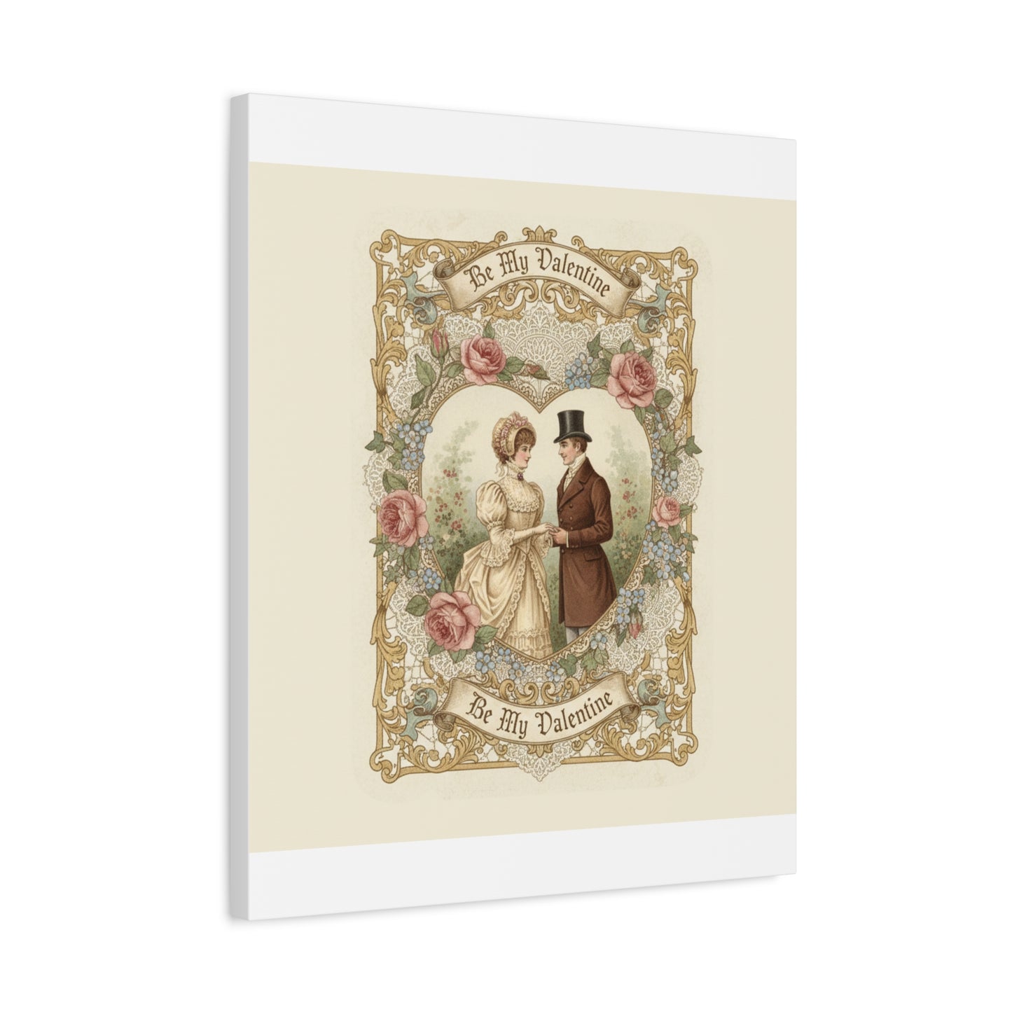 Victorian Valentine Print Canvas | Retro Americana, Vintage Romance