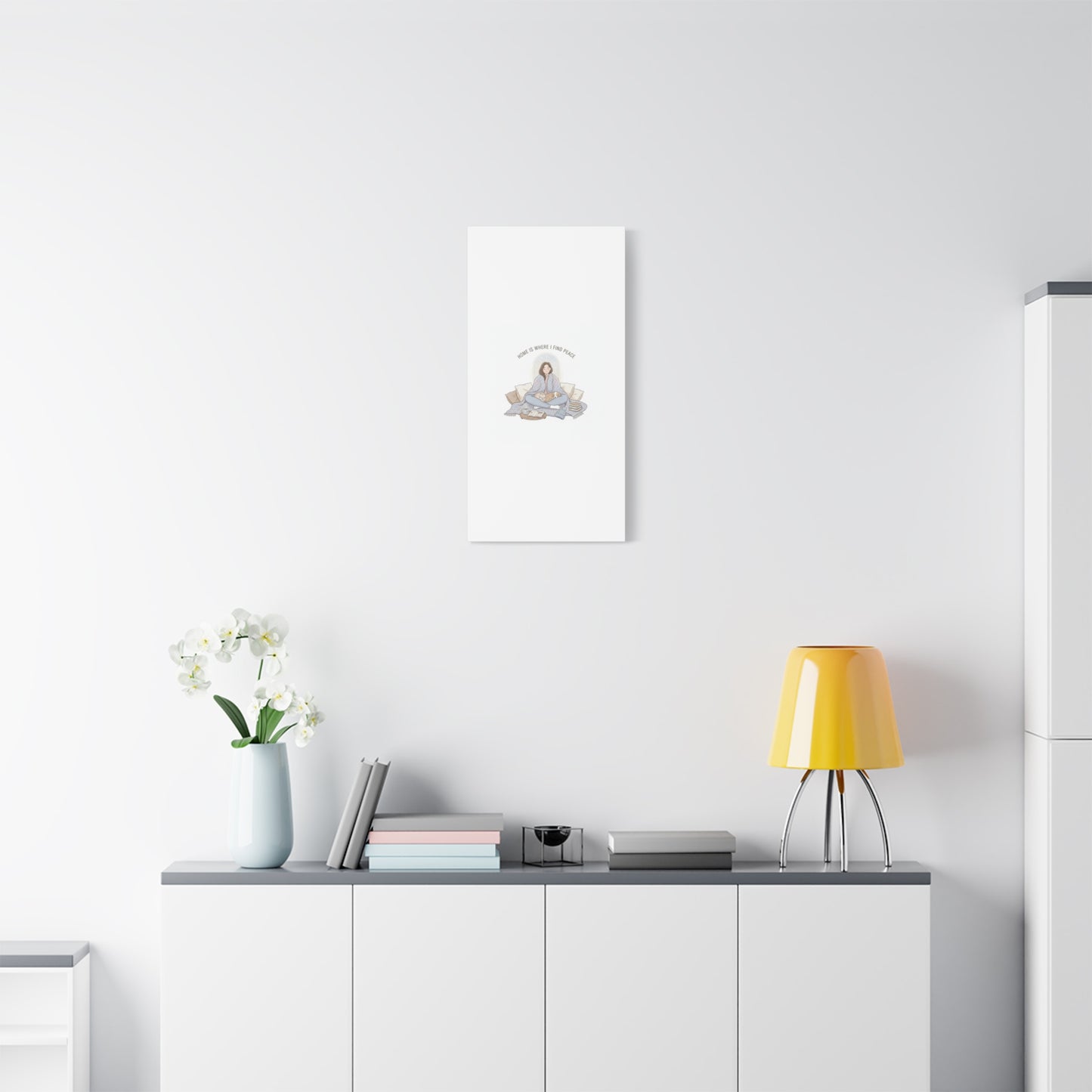 Home Is Where I Find Peace Canvas | Cozy Homebody Wall Art, Introvert Winter