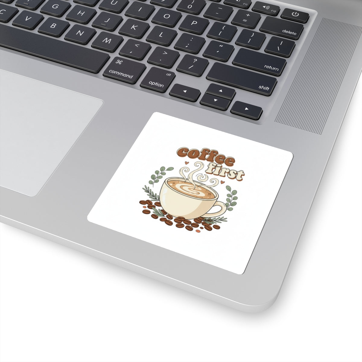 Coffee First Sticker | coffee aesthetic, latte art design