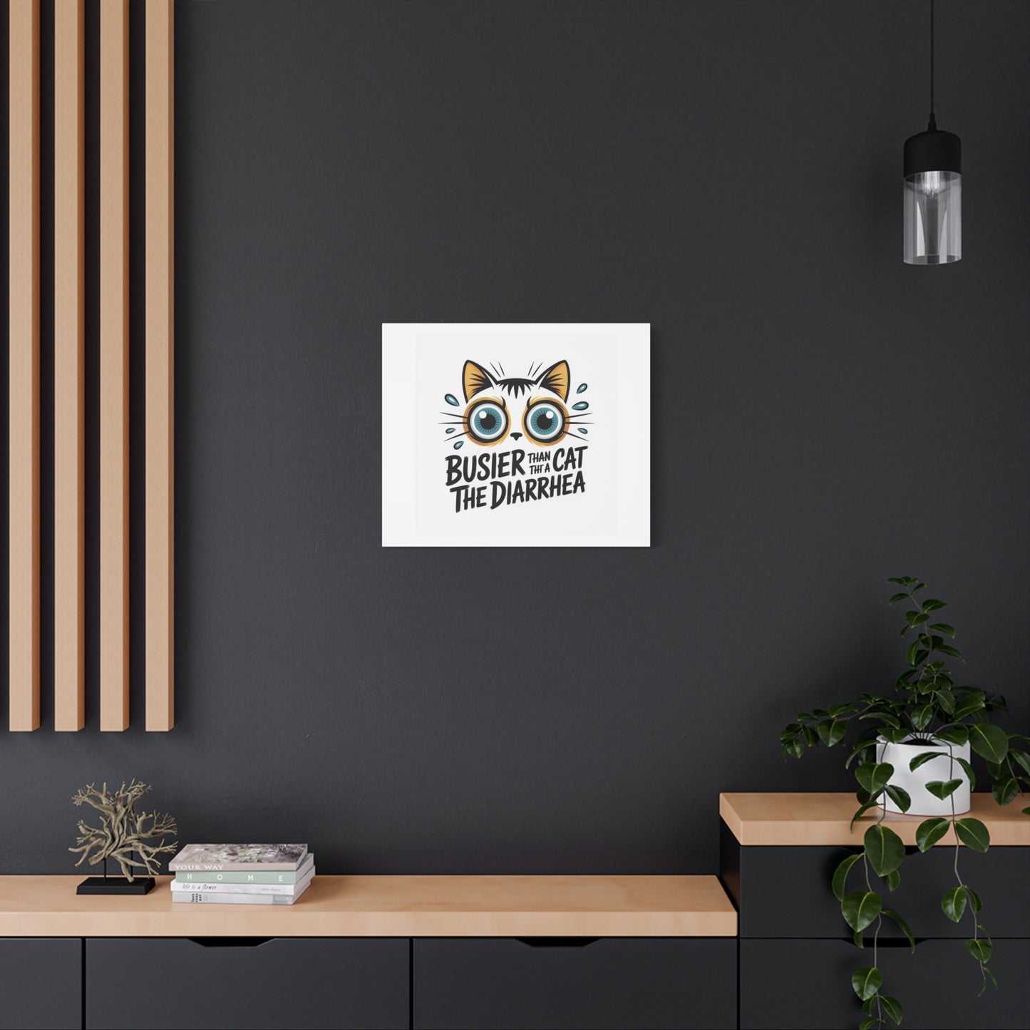 Humorous Cat  Canvas Wall Art