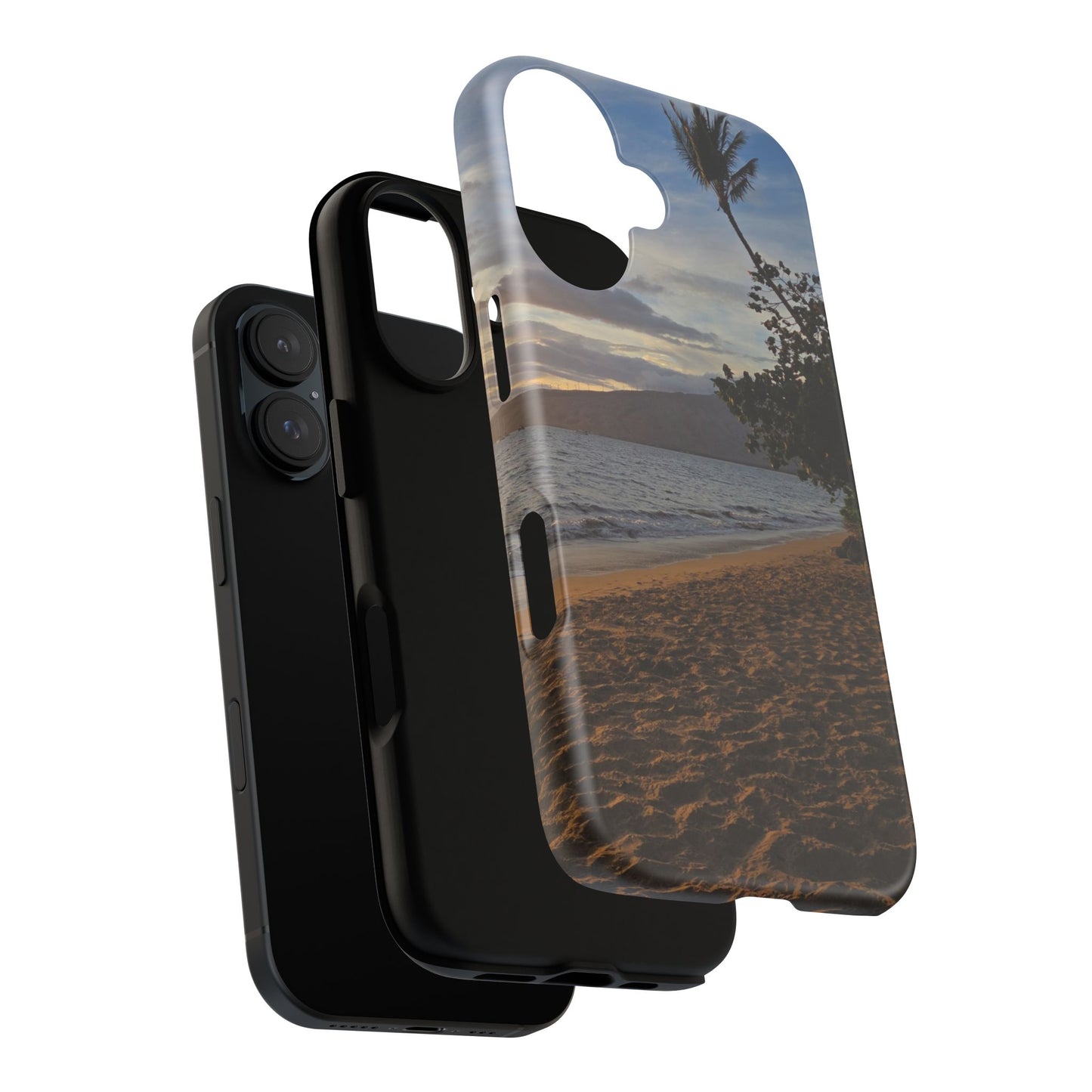Tropical Beach Phone Case — Sunset Palm Shore Tough Case